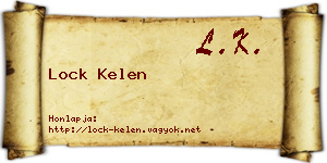 Lock Kelen névjegykártya
